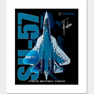 Sukhoi Su-57 Stealth Multirole Fighter Aircraft Posters and Art